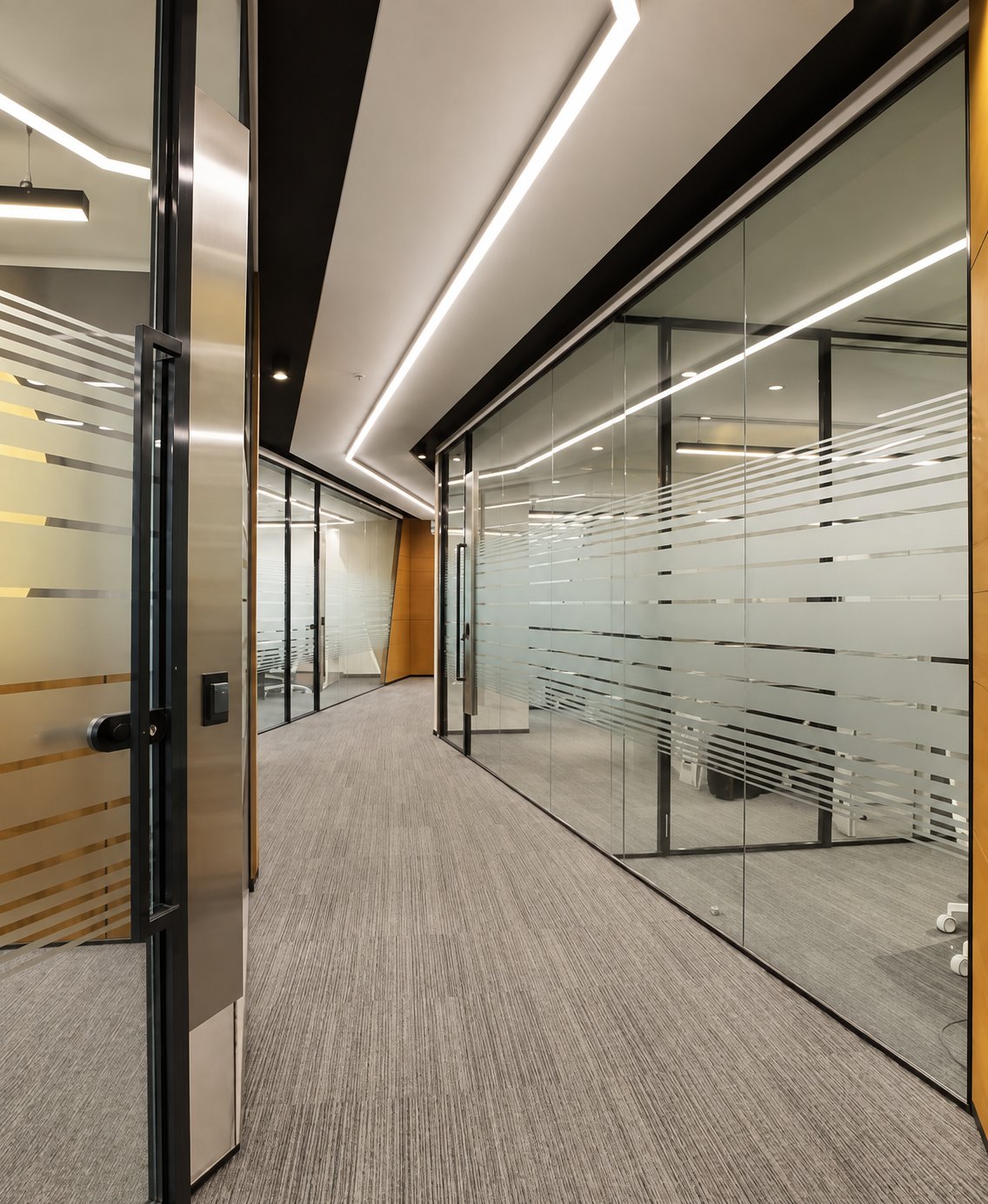 Glass partitions